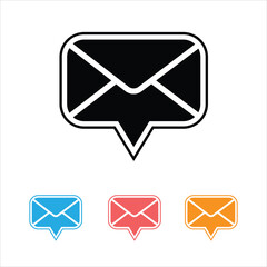 Message Icon Vector Art illustration