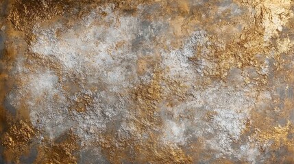 Abstract Gold And Grey Textured Art Piece