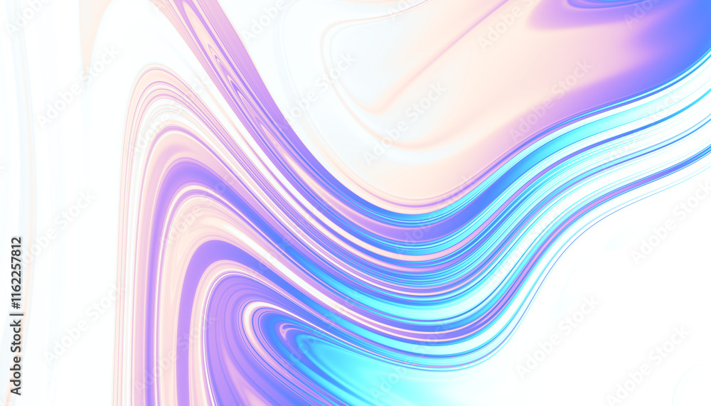 Poster this overlay artwork features an abstract fluid wave background characterized by soft blue and purpl