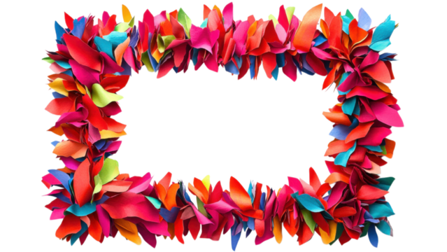 Vibrant Paper Mosaic, large colorful scraps meticulously arranged in a square pattern against a crisp white background, creating a dynamic visual display