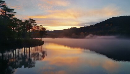 Fototapeta premium Nature awakens with a gentle glow. 