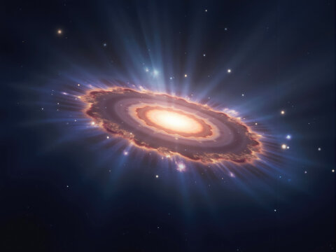 Protoplanetary disk forming around young star