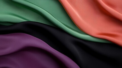 Elegant Silk Fabric Drape   Soft  Colorful Waves  Texture Background