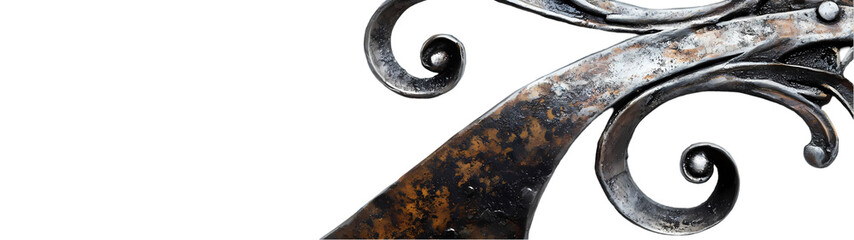 Ornate Metal Scrollwork Border Design for Decorative Projects