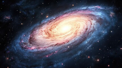 Majestic Spiral Galaxy Amidst Distant Stars