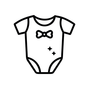 recommend clip art: Cute Baby Bodysuit Design with Bow Tie. Baby Onesie Icon Element For Design. Baby onesie vector icon. Vector illustration design.