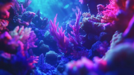 Obraz premium Vibrant Coral Reef with Diverse Marine Life