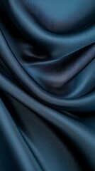 Obraz premium Elegant Dark Blue Silk Satin Fabric Texture Background