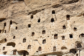 Taşkale historic granaries in the town of Turkey Karaman.