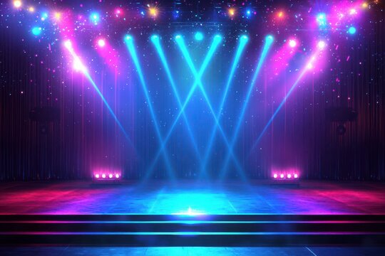 A vacant concert stage awaits its audience at the festival.