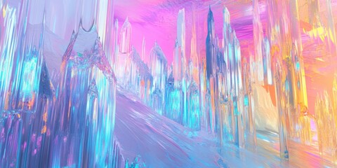 Towering icy spires  Fantasy worlds imaginative and s