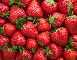 sweet fresh strawberries as background
