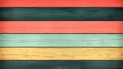 Colorful horizontal rustic wood planks background texture.