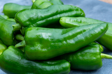 Padron green Spanish pepper or Herbón pepper landrace variety of pepper Capsicum annuum from  municipality of Padron in northwestern Spain