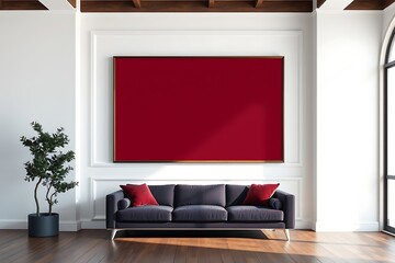 Crimson Canvas in Classic Living Room 