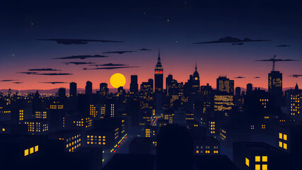 night city skyline