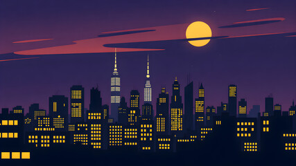 night city skyline