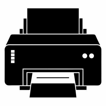 black printer printing paper clip art preview