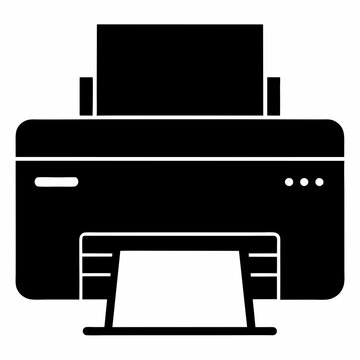 black printer printing paper clip art preview
