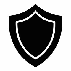 Proxy Shield Black Silhouette Vector