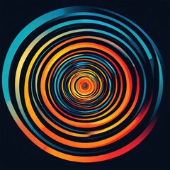 Naklejka premium the AI Image Generator, Style Abstract Design with Concentric Circles