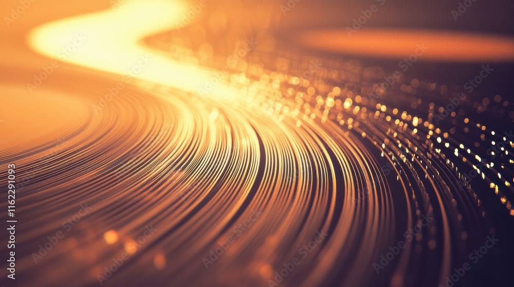 Poster vintage vinyl records create a nostalgic atmosphere with shimmering grooves and space for personal e