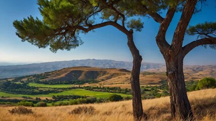 stunning Golan Heights Israel sunny summer day

