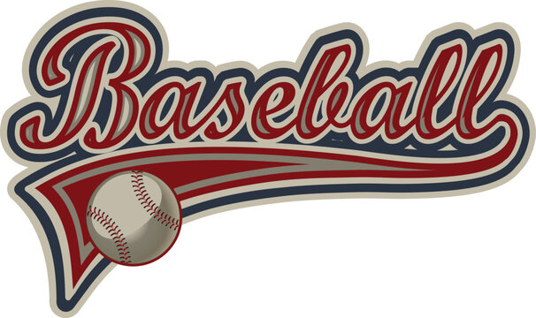 Baseball text letter logo. Editable college t-shirt design