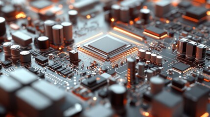 Close-up of a Circuit Board: Technological Marvel