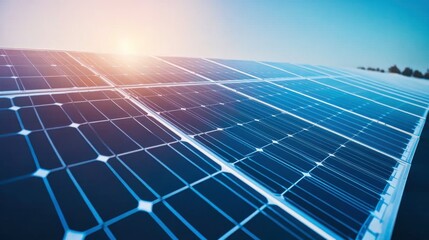 Solar Panels on School Rooftop in Green Community