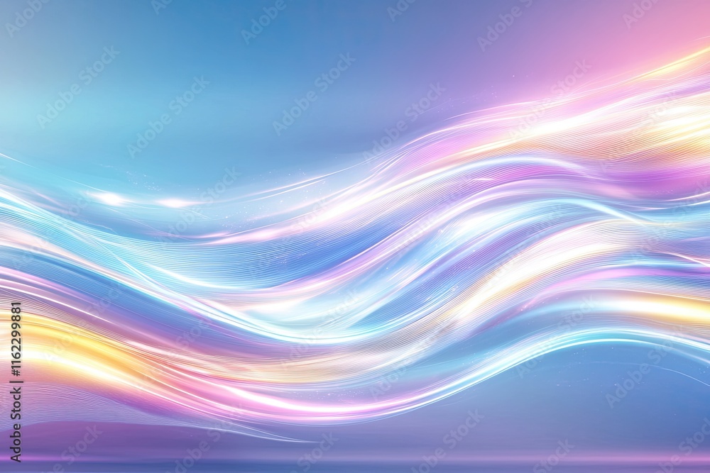 Poster transform your design with stunning abstract waves in blue and purple hues for creative projects