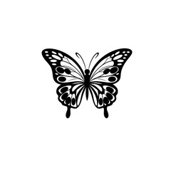 Butterfly silhouettes collection, illustration isolated on white background Pro Vector.monarch butterfly silhouette Clipart image isolated on white background. Beautiful Butterfly Decoration element.