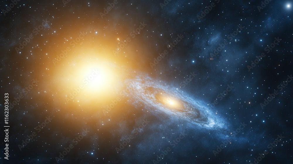 Aufkleber explore the magnificence of andromeda galaxy shining bright in the vastness of deep space