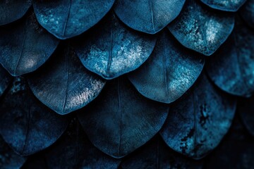Obraz premium Blue Dragon Scale Close Up
