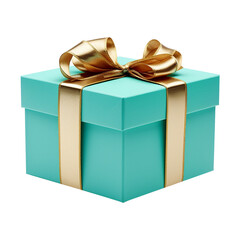 Obraz premium Elegant gift box with ribbon isolated on transparent background png