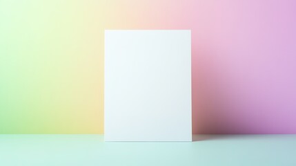 Naklejka premium minimal easter invitation featuring delicate bunny outlines on crisp white card placed on soft pastel background