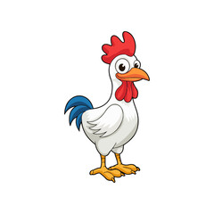 Gamecock set, Rooster collection set isolated on white
.hen a with white background.Chicken silhouettes assortment Pro Vector.