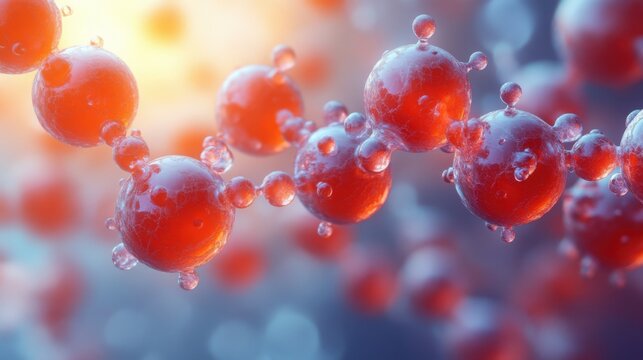 3D visualization of Conjugated Linoleic Acid (CLA) molecules targeting fat cells