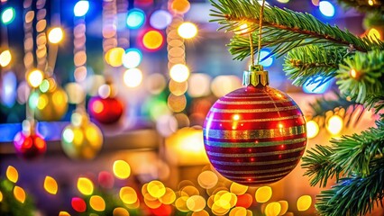 Christmas Ornament Office Party Close-up Festive Decor