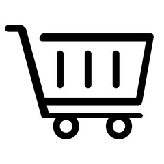 Shopping cart - clean and modern ecommerce and online marketing icon