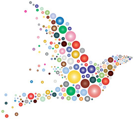 Colorful Circle Bird