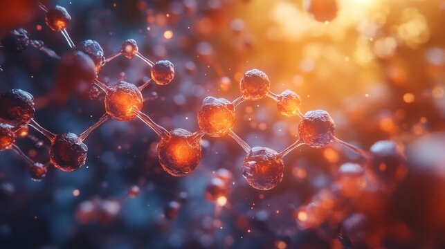 Conjugated Linoleic Acid (CLA) 3D molecule visualization for fat burning and weight loss