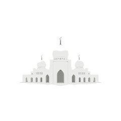 Mosque Building Vector Illustration Flat Style Design