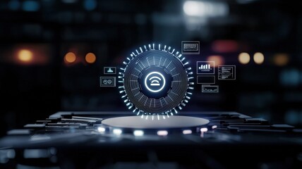 Obraz premium 3D holographic technology display