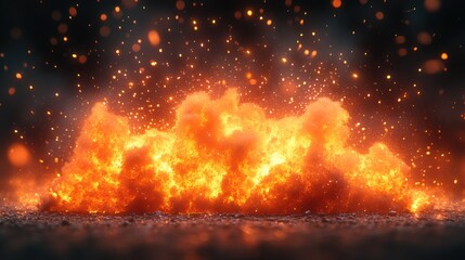 Dynamic 2D explosion game asset for visual effects and gaming design elements