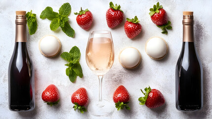 Attributes of lovers, Valentines Day. Fletlay.