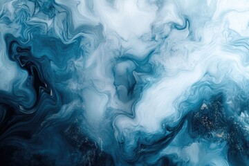 Fototapeta premium Blue and White Painting Close Up