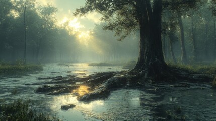 Haunted Swamp Cursed Spirits and Mythical Creatures