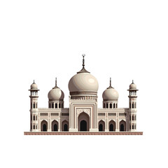 Mosque Building Vector Illustration Flat Style Design