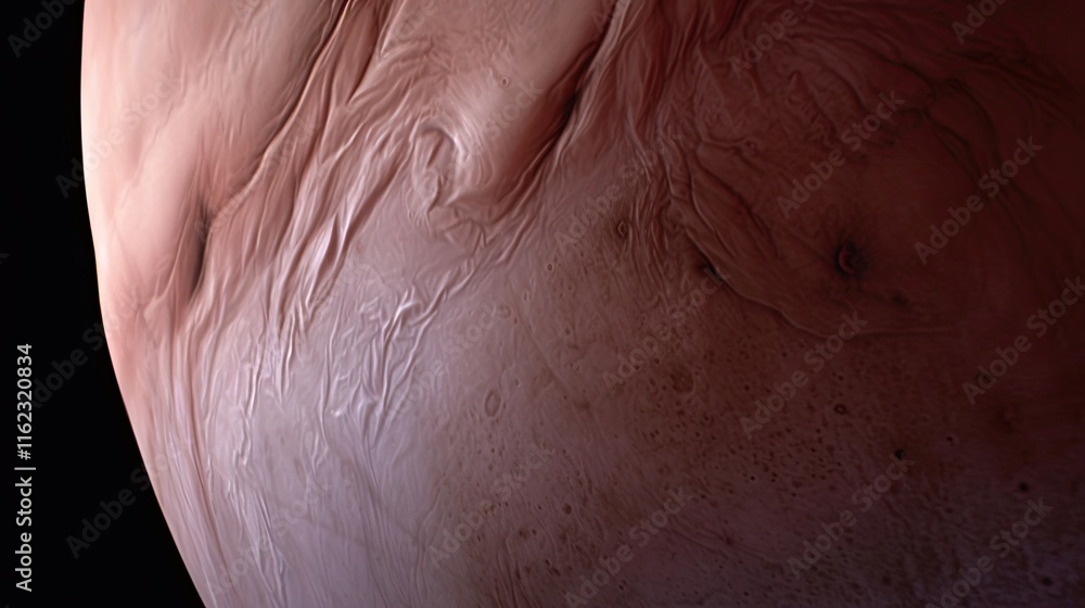 Poster discovering the mysteries of ganymede the largest moon in the solar system